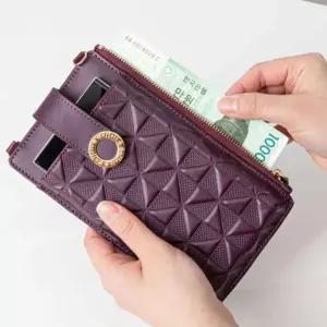 스마트폰 지폐 카드 수납 가죽 미니 크로스백 지갑