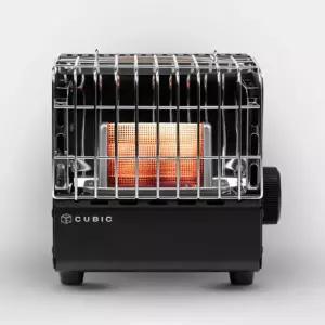 코베아 큐빅블랙 KGH-2010BK 소형 가스 히터 미니 감성 난로 캠핑 낚시 차박 휴대용