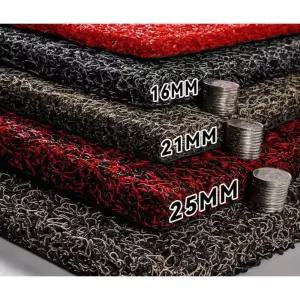 코일매트 원단 미끄럼방지 카매트 자동차 매장 바닥 1.2x 3m검정색과 빨간색(15mm)