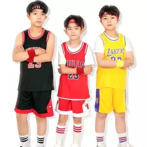 남아 여아 농구복 유니폼 어린이 주니어 민소매 상하세트 운동복 아대 헤어밴드 양말 세트