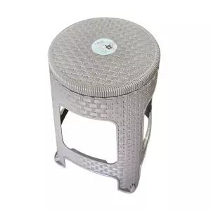 제이오마켓 라탄회전의자 그레이/캠핑 낚시 야외 행사 식당 파라솔 휴대용 플라스틱 간이 보조의자