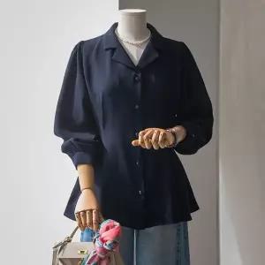 (안나앤플러스) 셀레나 페플럼 블라우스[셔츠DZW52] 빅사이즈