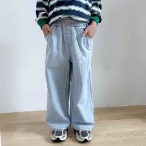 유아 세미와이드 청바지 남아주니어 아동복 초등학생옷 데일리 경량데님팬츠