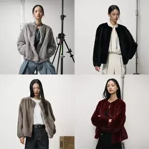 [하프클럽/유로컬렉션]사파이어 휘메일 풀스킨 밍크자켓