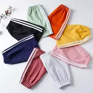 쿨 츄리닝 아동 두줄단색 밴딩반바지 204718 유아 시원한 긴 여름 모기방지 아기
