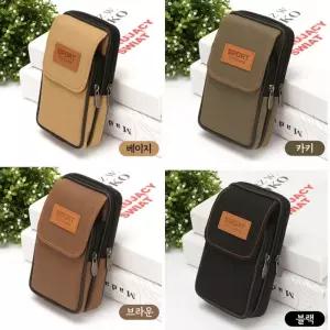 2단지퍼 허리 가방/힙쌕/힙백/허리쌕/여행/벨트백/파우치/휴대폰/포켓/남성/관광/캠핑/야외/작업/라이딩