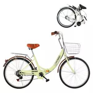 바구니 자전거 여성용 미조립 클래식 작업 생활 솔리드 바구니형 접이식 타이어 가벼운 성인