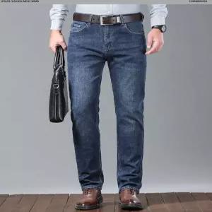 남성 두꺼운 데님 팬츠 가을 겨울 스트레이트 클래식 핏 모음