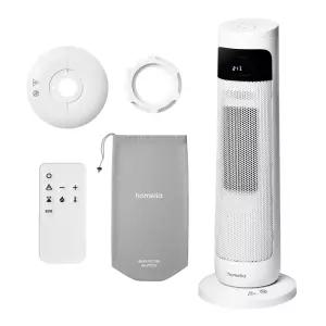 홈리아 스탠드형 무소음 PTC 온풍기 가정용 거실 전기히터 난방기