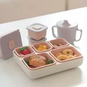 네오실리 도리도리 국산 실리콘 흡착 식판 디바이더세트