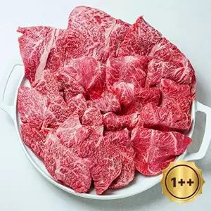 [자연맛남]1++등급(7이상) 한우 모듬한판 600g(부채살200g+부채덧살200g+불고기200g)