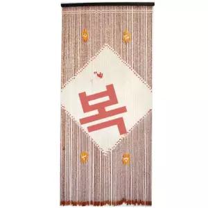 구슬 커튼 현관발 거실 복고풍 문발 출입문 레트로 주방 가림막 현관문발 업소용 나무색