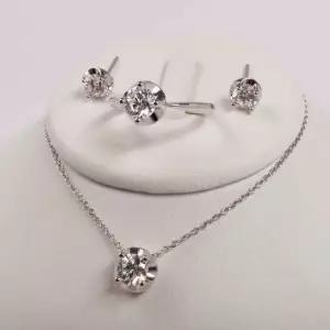 3부 5부 천연 다이아 세트 우신 GIA 프롬 목걸이 귀걸이 반지 예물 기념일 선물
