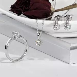 3부 5부 다이아 세트 랩 GIA IGI 엘리스 목걸이 귀걸이 반지 예물 기념일 선물