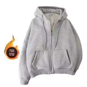 기모 후드 집업 빅사이즈 후드집업 간절기 모자 점퍼 남녀공용