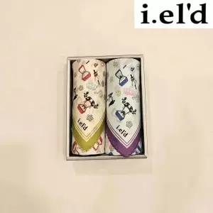 [닥스손수건] IMU04_아이엘드 남녀2매 미니 스칼롭 손수건 세트