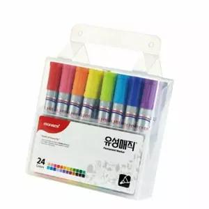 칼라 유성매직 24색 둥근닙 사무실 다용도매직 드로잉