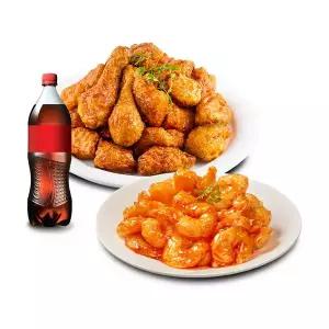 (호식이두마리) 간장치킨+쉬림프 미니튀김(칠리)+콜라500ml