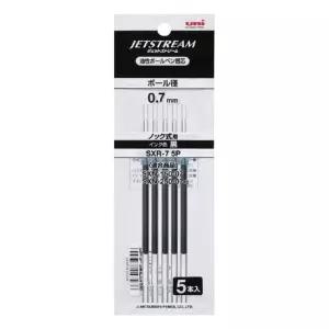 (유니) 유성리필심 제트스트림 SXR-80-7(0.7mm 블랙 5P) 제트스트림펜심 흑색 검정 검은색 볼펜심 유성펜심