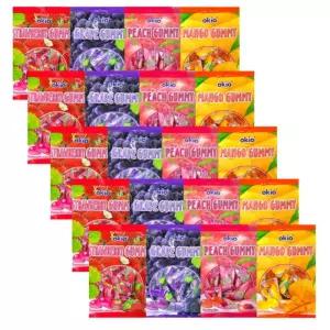 오키오젤리4종 딸기+포도+피치+망고5개씩