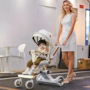 파워쇼퍼 전동유모차 탑승 2인용 푸쉬카 전동