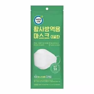 깨끗한나라 황사방역용마스크 KF94 대형3매입 2개