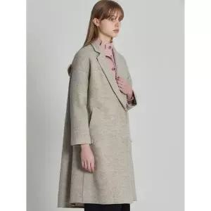 [르오트]울 블렌디드 코지 루즈 미디 코트 사이즈 55 77까지_P413296830