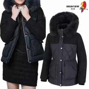 (여성)퀼팅 트위드배색 구스다운 점퍼_MMW4DJ62