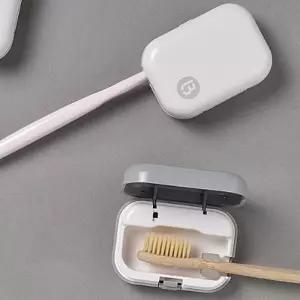 국산 UVC LED 무선 칫솔살균기 2개 충전식 마그네틱 휴대용 미니 파우치 거울 45g