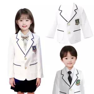 유아 아동 정장 화이트 아이보리 라인자켓 1호-17호 단복 합창단 오케스트라 유아 아동 주니어 심플 라인자켓