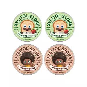 [자일리톨스톤] 브레드이발소 사과향 60g x 2개+초코맛 60g x 2개