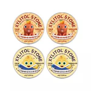 [자일리톨스톤] 브레드이발소 오렌지향 60g x 2개+바나나향 60g x 2개