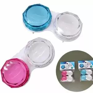 보관함 휴대용 보관통 렌즈 케이스 보관 화이트 핑크