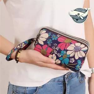 핸드 폰 사각 파우치 미니 스트랩 지퍼 가방