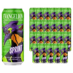 클룹 스프린트 가성비 대용량 에반게리온 에너지드링크 레몬부스트 제로 24개 500ml