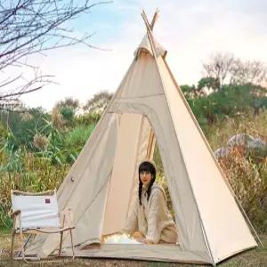 삼각 텐트 야외용 캠핑 실내 피라미드 대형 인디언