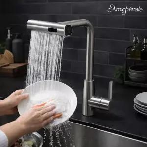 아미체볼레 싱크대수전 3way 씽크대 폭포 수도꼭지 주방 무광 헤드 셀프교체 고급형
