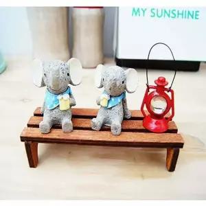 맥주 마시는 코끼리 친구 세트 1P 미니어처 장식 소품