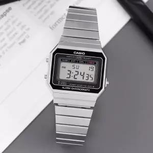 [카시오] A700W-1A 레트로 빈티지 스퀘어 전자 남녀공용 메탈 시계 d