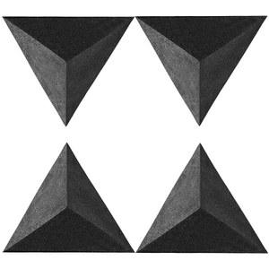 천장 모서리 16.5인치 삼각형 12인치 깊이 삼각 피라미드 음향 폼 베이스 트랩 홈 스튜디오 부스 저 터 고주파 흡음 폼까지 4팩 방음 처리