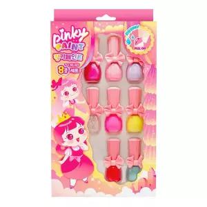 아임핑키 키즈 네일 페인트 8종 세트 유아 매니큐어 수성 어린이 네일 아트