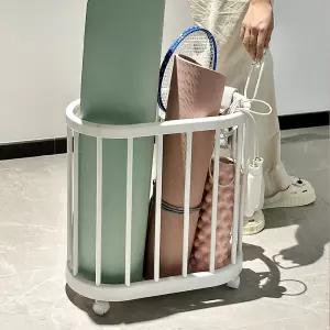 이동식 토끼 핸들 운동기구 정리함 요가 매트 수납 이동식 헬스 폼롤러 보관함