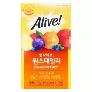 얼라이브 원스데일리 종합비타민 1724mg X 100정