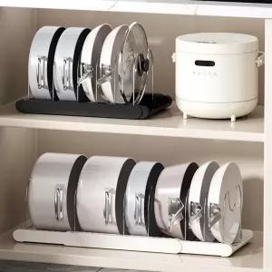 후라이팬정리대 그릇 정리 접시 냄비뚜껑 거치대/냄비정리/씽크대정리대/냄비선반/후라이팬정리/냄비거치대