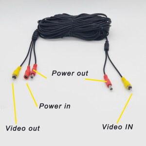 후방 카메라 연결선 익스텐션 연장선 RCA AV 쉬운 설치 시거잭 비디오 자동차 배선 케이블 코드 모니터용 DC 젠더 전원