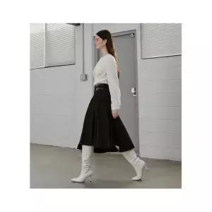 [에고이스트]레터링 포인트 언발 플리츠 코듀로이 롱 스커트 EQ4WS163 595830