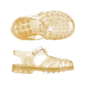 메듀즈 SUN 201 DORE PAILLETE 도레 파에테 골드 글리터 아동 키즈 젤리슈즈 샌들