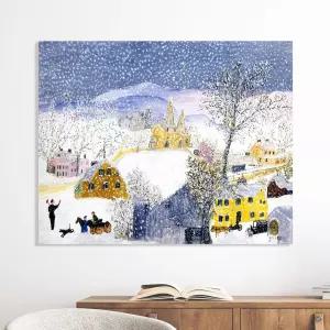명화 그랜드마 모지스 겨울 원더랜드 캔버스액자 69x78cm