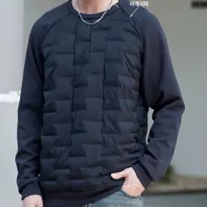 패딩 맨투맨 겨울 티셔츠 기모 남자 남성 다운 경량 누빔 무지 바람막이 골프 아노락 방한 스포츠 퀼팅