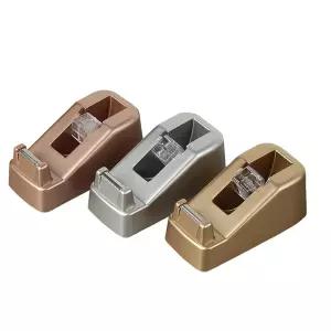 유포커스qc 소형 데스크 테이프 디스펜서 헤비 듀티 귀여운 데스크톱 무게가 있는 비스키드 베이스 1인치